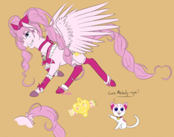 Size: 1200x950 | Tagged: safe, artist:kourabiedes, cure melody, hibiki hojo, hummy, ponified, precure, pretty cure, suite precure
