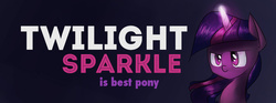 Size: 851x315 | Tagged: safe, artist:spontaneouspotato, twilight sparkle, g4, banner, best pony, magic