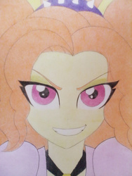 Size: 1024x1365 | Tagged: safe, artist:souladdicted, part of a set, adagio dazzle, equestria girls, g4, bust, female, portrait, sketch, solo, traditional art