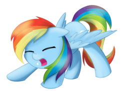 Size: 921x670 | Tagged: safe, artist:dusthiel, rainbow dash, g4, cute, dashabetes, female, sleepy, solo, stretching, yawn