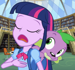 Size: 511x479 | Tagged: safe, screencap, spike, twilight sparkle, dog, equestria girls, g4, cropped, gif, non-animated gif, open mouth, spike the dog, twilight sparkle (alicorn)