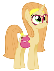 Size: 1739x2281 | Tagged: safe, artist:lostinthetrees, pony, big hero 6, honey lemon (big hero 6), ponified, saddle bag, simple background, solo, transparent background, vector