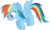 Size: 6000x3541 | Tagged: safe, artist:dashiesparkle, artist:hawk9mm, rainbow dash, castle sweet castle, g4, my little pony: friendship is magic, .svg available, female, floating, ponyscape, simple background, smiling, solo, transparent background, vector