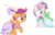 Size: 7919x5058 | Tagged: safe, artist:cloudy glow, scootaloo, sweetie belle, pony, unicorn, g4, make new friends but keep discord, absurd resolution, clothes, dress, duo, gala dress, open mouth, simple background, transparent background, vector