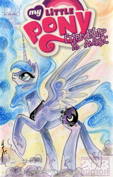 Size: 648x1014 | Tagged: safe, artist:sara richard, princess luna, alicorn, pony, g4, female, mare, solo, traditional art