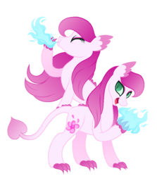 Size: 723x810 | Tagged: safe, artist:carouselunique, oc, oc only, oc:rose quartz, dracony, hybrid, crack shipping, future, interspecies offspring, next generation, offspring, parent:princess cadance, parent:spike, parents:spikedance