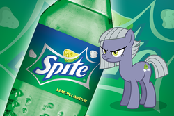 Size: 900x600 | Tagged: safe, artist:toonbat, limestone pie, earth pony, pony, g4, logo parody, solo, sprite, sprite (brand)