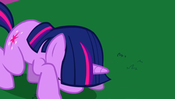 Size: 1920x1080 | Tagged: safe, screencap, twilight sparkle, pony, unicorn, g4, the ticket master, bowing, crouching, female, solo, unicorn twilight