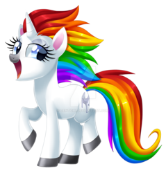 Size: 1024x1073 | Tagged: safe, artist:centchi, oc, oc only, oc:squatty potty, pony, unicorn, commercial reference, eyeshadow, makeup, soft serve, solo, watermark