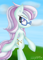 Size: 3000x4141 | Tagged: safe, artist:iflysna94, north point, semi-anthro, g4, glasses, solo