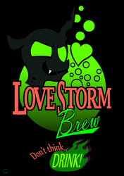 Size: 950x1350 | Tagged: safe, artist:cogweaver, changeling, logo, love poison, oddworld, reference, soul storm brew