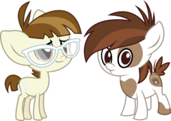 Size: 6660x4724 | Tagged: safe, alternate version, artist:osipush, featherweight, pipsqueak, earth pony, pony, g4, absurd resolution, alternate gender counterpart, alternate universe, cutie mark, earth pony featherweight, glasses, race swap, simple background, transparent background, vector