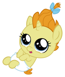 Size: 3000x3597 | Tagged: safe, artist:sollace, pumpkin cake, pony, unicorn, g4, cute, diaper, female, foal, high res, show accurate, simple background, solo, transparent background, vector