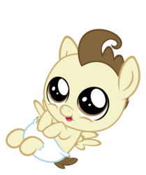 Size: 3000x3597 | Tagged: safe, artist:sollace, pound cake, pegasus, pony, g4, cute, diaper, foal, high res, male, show accurate, simple background, solo, transparent background, vector