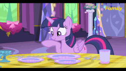 Size: 1280x720 | Tagged: safe, screencap, twilight sparkle, alicorn, pony, g4, no second prances, absurd file size, absurd gif size, adorkable, animated, cute, discovery family logo, dork, female, gif, giggling, mare, nose in the air, twiabetes, twilight sparkle (alicorn), volumetric mouth