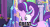 Size: 720x390 | Tagged: safe, edit, screencap, starlight glimmer, trixie, twilight sparkle, pony, unicorn, g4, no second prances, animated, confused, counterparts, female, floppy ears, frown, grin, gritted teeth, magical trio, mare, no second glances, raised eyebrow, smiling, squee, starlight's new friend, talking, text, text edit, trixie's glare, twilight sparkle (alicorn), twilight's counterparts, wide eyes