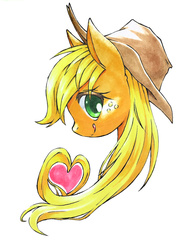 Size: 1024x1365 | Tagged: safe, artist:hashioaryut, edit, applejack, earth pony, pony, g4, female, mare, simple background, solo