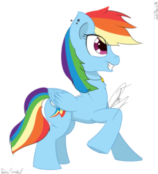 Size: 1819x2000 | Tagged: safe, artist:nexcoyotlgt, rainbow dash, g4, female, solo