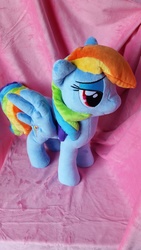 Size: 1024x1820 | Tagged: safe, artist:lupulrafinat, rainbow dash, g4, irl, photo, plushie, solo