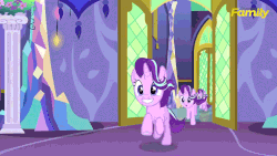 Size: 1280x720 | Tagged: safe, edit, edited screencap, screencap, starlight glimmer, pony, unicorn, g4, no second prances, animated, cute, female, glimmerbetes, happy, inception, mare, multeity, open mouth, running, smiling, solo, starlight cluster
