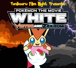 Size: 1000x900 | Tagged: safe, oc, oc:flicker, victini, ponibooru film night, pokemon white: victini and zekrom, pokémon