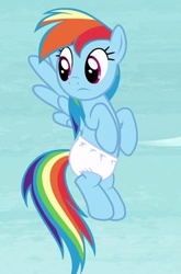 Size: 347x525 | Tagged: safe, artist:1ioaf5m8y9, edit, rainbow dash, g4, tanks for the memories, diaper, diaper edit, female, non-baby in diaper, show accurate, solo