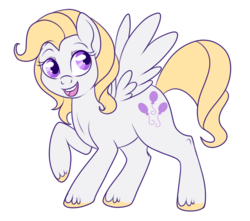 Size: 576x509 | Tagged: safe, artist:lulubell, surprise, pegasus, pony, g1, g4, female, g1 to g4, generation leap, mare, open mouth, open smile, simple background, smiling, solo, transparent background