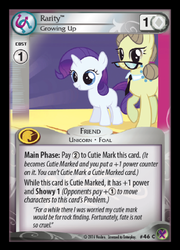 Size: 359x500 | Tagged: safe, enterplay, rarity, g4, marks in time, my little pony collectible card game, ccg, filly, merchandise