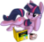 Size: 900x846 | Tagged: safe, artist:php27, derpy hooves, twilight sparkle, pony, unicorn, g4, book, cup, for dummies, lying, lying down, mug, on side, reading, simple background, smiling, squishy cheeks, transparent background