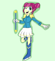 Size: 3255x3609 | Tagged: safe, artist:mildockart, majorette, sweeten sour, equestria girls, g4, my little pony equestria girls: friendship games, background human, breasts, busty sweeten sour, female, high res, requested art, solo, suika sour