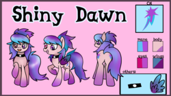 Size: 5000x2800 | Tagged: safe, artist:moekonya, oc, oc only, oc:shiny dawn, pegasus, pony, cute, reference sheet, solo
