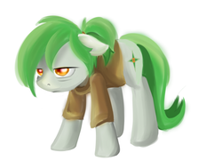 Size: 1024x742 | Tagged: safe, artist:dusthiel, oc, oc only, oc:dust wind, earth pony, pony, grumpy, simple background, solo, white background