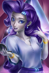 Size: 800x1200 | Tagged: safe, artist:imdrunkontea, rarity, equestria girls, g4, beautiful, clothes, female, nail polish, skirt, solo