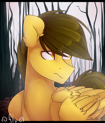 Size: 1024x1193 | Tagged: safe, artist:starlyfly, oc, oc only, pegasus, pony, male, solo, stallion, tree