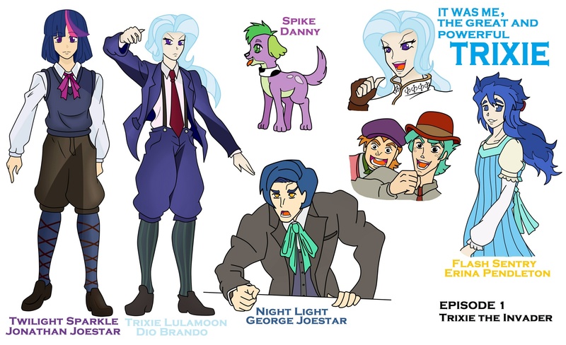 348246 - safe, discord, fluttershy, rarity, sparkler (g1), g1, g4, crazy  diamond, diavolo, fake, jojo's bizarre adventure, jonathan joestar, josuke  higashikata, recolor, stand - Derpibooru