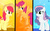 Size: 1920x1200 | Tagged: safe, artist:slb94, apple bloom, scootaloo, sweetie belle, g4, adult, alternate cutie mark, cutie mark crusaders, older, wallpaper