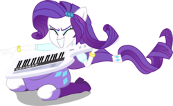 Size: 800x492 | Tagged: safe, artist:seahawk270, rarity, equestria girls, g4, my little pony equestria girls: rainbow rocks, player piano, boots, bracelet, clothes, cute, eyes closed, female, high heel boots, jewelry, keytar, musical instrument, ponied up, ponytail, simple background, skirt, solo, transparent background, vector