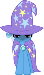 Size: 3289x5559 | Tagged: safe, artist:osipush, trixie, pony, unicorn, g4, no second prances, cape, clothes, female, hat, inkscape, mare, simple background, solo, that was fast, transparent background, trixie's glare, vector, wizard hat