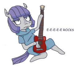 Size: 1161x1020 | Tagged: safe, artist:grinwild, maud pie, g4, female, guitar, music, rock (music), solo, text
