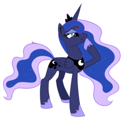 Size: 1200x1200 | Tagged: safe, artist:orcakisses, princess luna, bloom & gloom, g4, amused, folded wings, giggling, simple background, smiling, transparent background, vector