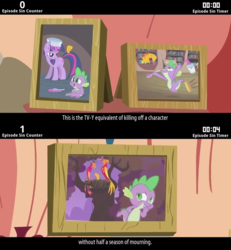 Size: 640x694 | Tagged: safe, artist:littleshyfim, screencap, peewee, spike, twilight sparkle, cinemare sins, g4, just for sidekicks, letterboxing