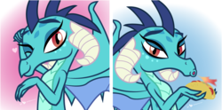Size: 1220x606 | Tagged: safe, artist:dm29, princess ember, dragon, g4, gauntlet of fire, bedroom eyes, cute, emberbetes, female, fire, fire breath, food, looking at you, one eye closed, pose, solo, taco, wink
