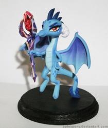 Size: 2551x3041 | Tagged: safe, artist:aplexpony, princess ember, dragon, g4, bloodstone scepter, craft, dragon lord ember, female, figure, high res, solo, statuette
