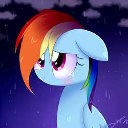 Size: 2000x2000 | Tagged: safe, artist:darkynez, rainbow dash, g4, blushing, crying, female, high res, sad, solo