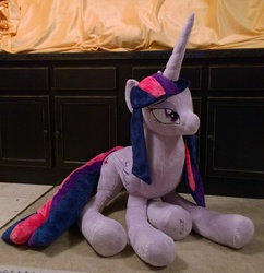 Size: 917x949 | Tagged: safe, artist:zombies8mywaffle, twilight sparkle, alicorn, pony, g4, explicit source, female, irl, life size, mare, misleading thumbnail, older, photo, plushie, solo, twilight sparkle (alicorn)
