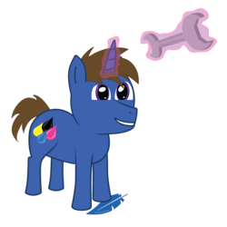 Size: 12000x12000 | Tagged: safe, oc, oc only, oc:bluprints, pony, unicorn, absurd resolution, magic, simple, simple background, transparent background, vector, wrench