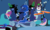 Size: 10000x6000 | Tagged: safe, artist:evilfrenzy, princess luna, oc, oc:cruithne, oc:femzy, oc:frenzy, alicorn, pony, g4, absurd resolution, alicorn oc, baby, baby pony, birthday, boob window, bra, cat keyhole bra set, cat lingerie, clothes, diaper, fruna, lingerie, necklace, offspring, pacifier, parent:oc:frenzy, parent:princess luna, parents:canon x oc, parents:fruna, pointy ponies, underwear