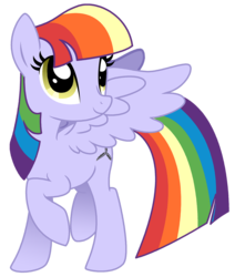 Size: 1176x1384 | Tagged: safe, artist:lostinthetrees, oc, oc only, oc:feather wind, magical lesbian spawn, offspring, parent:rainbow dash, parent:twilight sparkle, parents:twidash, solo
