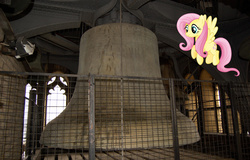 Size: 3039x1951 | Tagged: safe, artist:myardius, artist:uponia, fluttershy, g4, admiration, belfry, bell, big ben, elizabeth tower, floating, irl, london, photo, ponies in real life, solo, vector, westminster