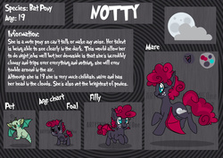 Size: 1024x724 | Tagged: safe, artist:doodleshire, oc, oc only, oc:notty batty, bat pony, pony, female, filly, flying, foal, freckles, mare, original character do not steal, pet, pet oc, solo, text